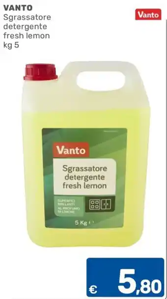 Vanto Sgrassatore detergente fresh lemon