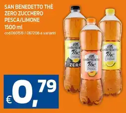 C+C maxigross San Benedetto Thè Zero Zucchero Pesca/Limone offerta