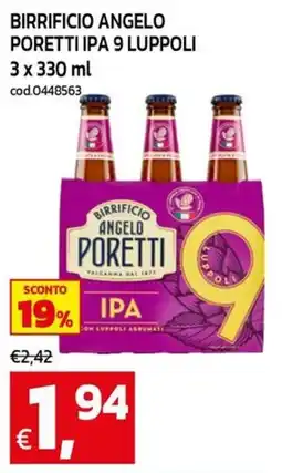 C+C maxigross Birrificio Angelo Poretti IPA 9 Luppoli offerta