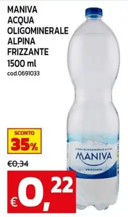 C+C maxigross Acqua oligominerale alpina frizzante Maniva offerta