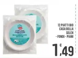 La Mimosa Supermercati Piatti piani compostabili Casa Bella offerta