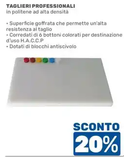 ARCA C+C cash and carry Taglieri professionali in politene ad alta densità offerta
