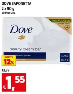 C+C maxigross Dove saponetta beauty cream bar offerta