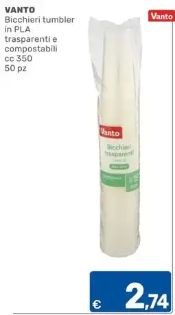 ARCA C+C cash and carry Bicchieri tumbler Vanto offerta