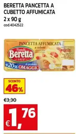 C+C maxigross Pancetta affumicata a cubetti Beretta offerta