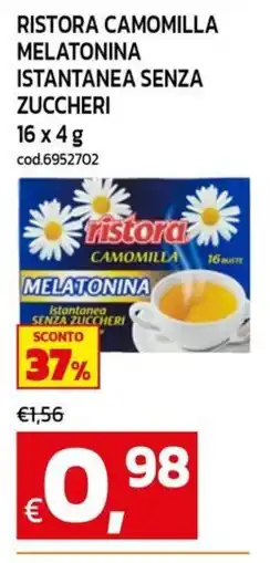 C+C maxigross Ristora camomilla melatonina offerta