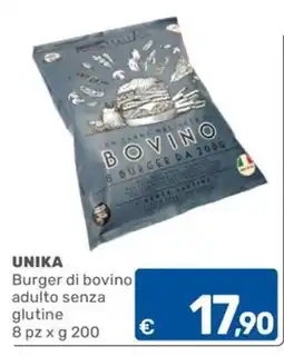 ARCA C+C cash and carry UNIKA Burger di bovino adulto senza glutine offerta