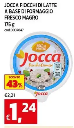 C+C maxigross Jocca fiocchi di latte a base di formaggio fresco magro offerta