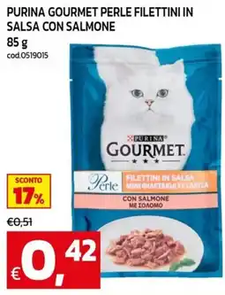 C+C maxigross Purina Gourmet Perle filettini in salsa con salmone offerta