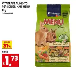 C+C maxigross Vitakraft alimento per conigli nani menu offerta