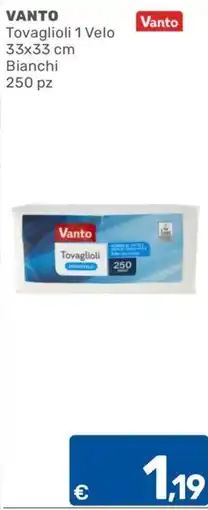 ARCA C+C cash and carry Tovaglioli Vanto offerta