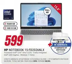 Trony HP NOTEBOOK 15-FD2026NLX offerta