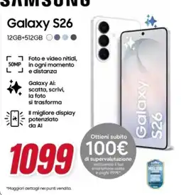 Trony Samsung Galaxy S26 offerta