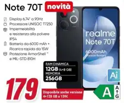 Trony realme Note 70T offerta
