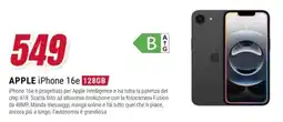 Trony Apple iPhone 16e 128GB offerta