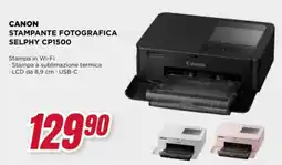 Trony Canon stampante fotografica Selphy CP1500 offerta