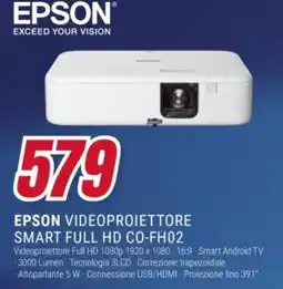Trony Epson videoproiettore smart full hd co-fh02 offerta