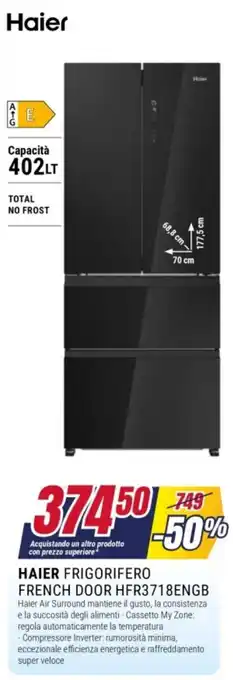 Haier frigorifero french door hfr3718engb