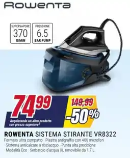 Trony Rowenta sistema stirante VR8322 offerta
