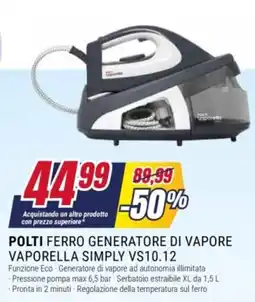 Trony Polti ferro generatore di vapore vaporella simply vs10.12 offerta