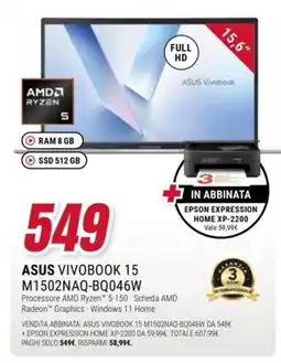 Trony ASUS VIVOBOK 15 offerta