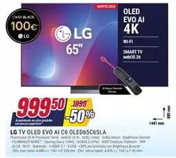 Trony LG TV OLED EVO AI C6 offerta