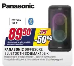 Trony Panasonic diffusore bluetooth sc-bmax10e-k offerta