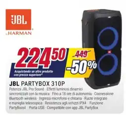 Trony JBL PARTYBOX 310P offerta