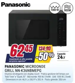 Trony Panasonic microonde grill offerta