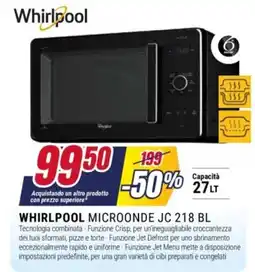 Trony Whirlpool microonde jc 218 bl offerta