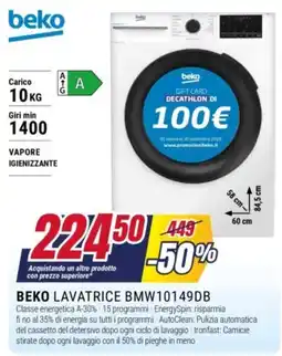 Trony Beko lavatrice BMW10149DB offerta