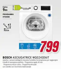 Trony Bosch asciugatrice wqg243d6it offerta