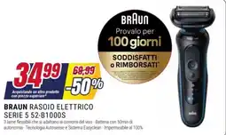 Trony Braun rasoio elettrico serie 5 52-b1000s offerta