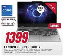 Trony Lenovo Loq 83je00dlx offerta