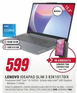 Trony Lenovo Ideapad Slim 3 83K10170IX offerta