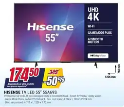 Trony Hisense TV LED 55" 55A69S offerta