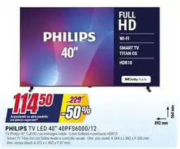 Trony Philips TV LED 40" offerta