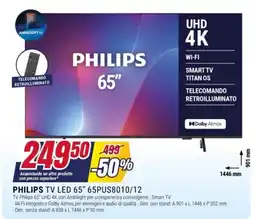Trony Philips TV LED 65" offerta