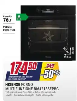 Trony Hisense forno multifunzione offerta