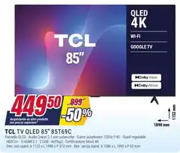 Trony TCL TV QLED 85" offerta