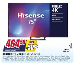 Trony Hisense TV MINI LED 75" offerta