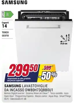 Trony Samsung lavastoviglie da incasso offerta