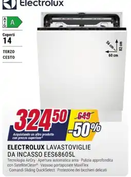 Trony Electrolux lavastoviglie da incasso offerta