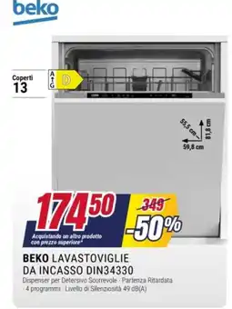 Trony Beko lavastoviglie da incasso offerta