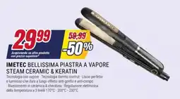 Trony Imetec bellissima piastra a vapore steam ceramic & keratin offerta