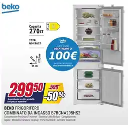 Trony Beko frigorifero combinato da incasso offerta