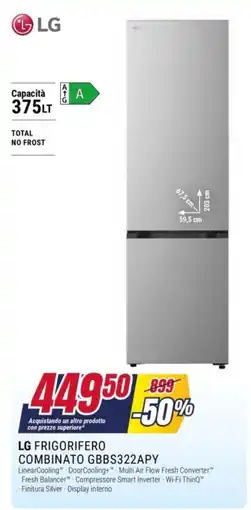 Trony LG Frigorifero Combinato GBBS322APY offerta