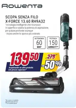 Trony Rowenta Scopa senza filo X-FORCE 13.60 RH9A32 offerta
