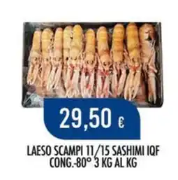 Scelgo Laeso scampi sashimi offerta