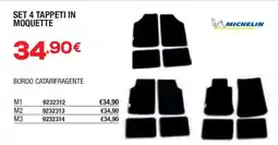 Self Set 4 tappeti in moquette Michelin offerta